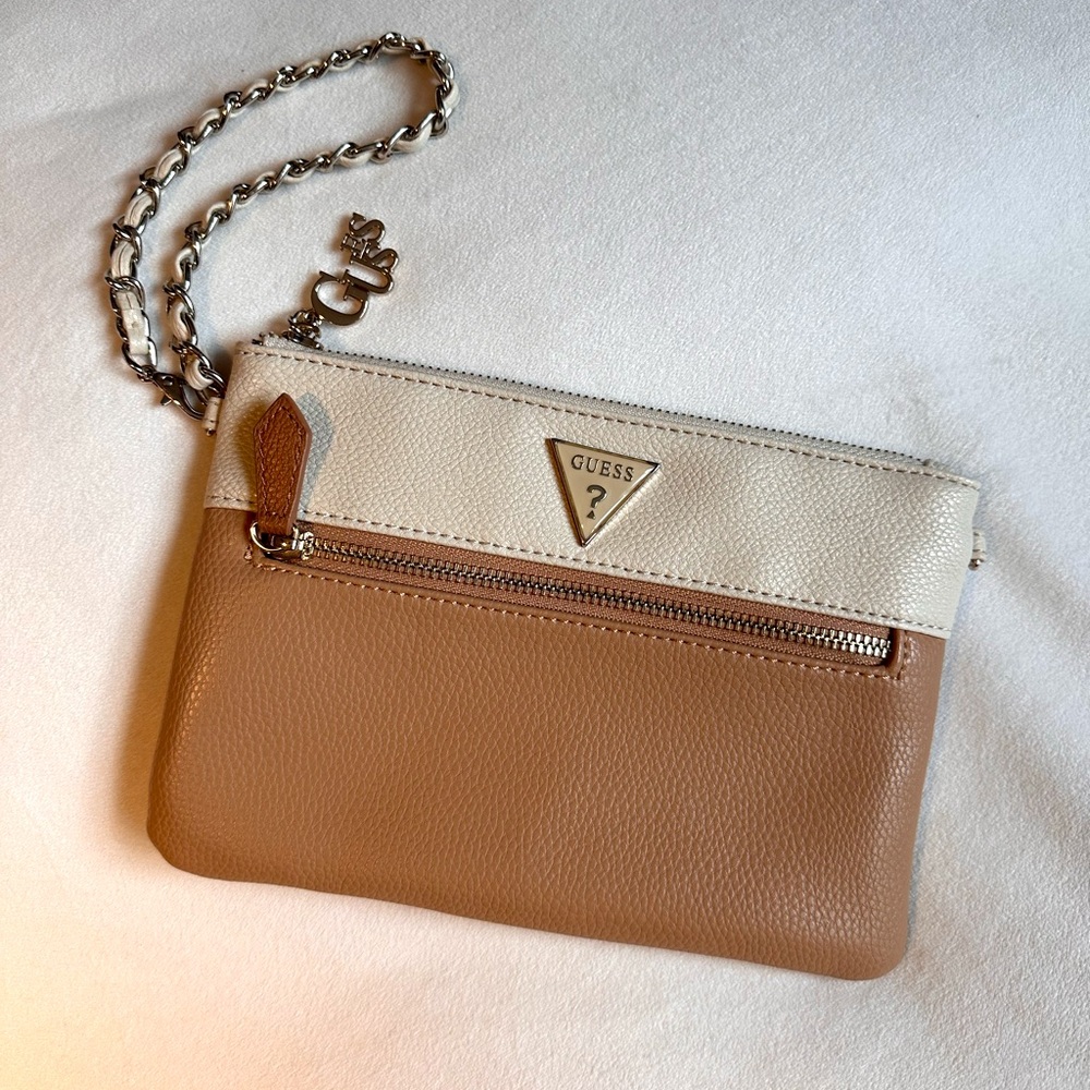 Two Toned Chanel Strap Guess Wristlet LIKE NEW